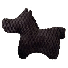 Oreiller décoratif en forme de cheval, jouet Animal en-Noir