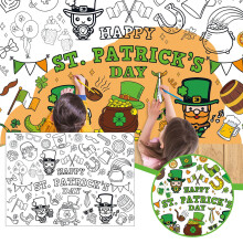 Jättemålarposter och duk för St. Patrick's Day (81,6x102,6 cm) – Festartiklar, Presentgåvor