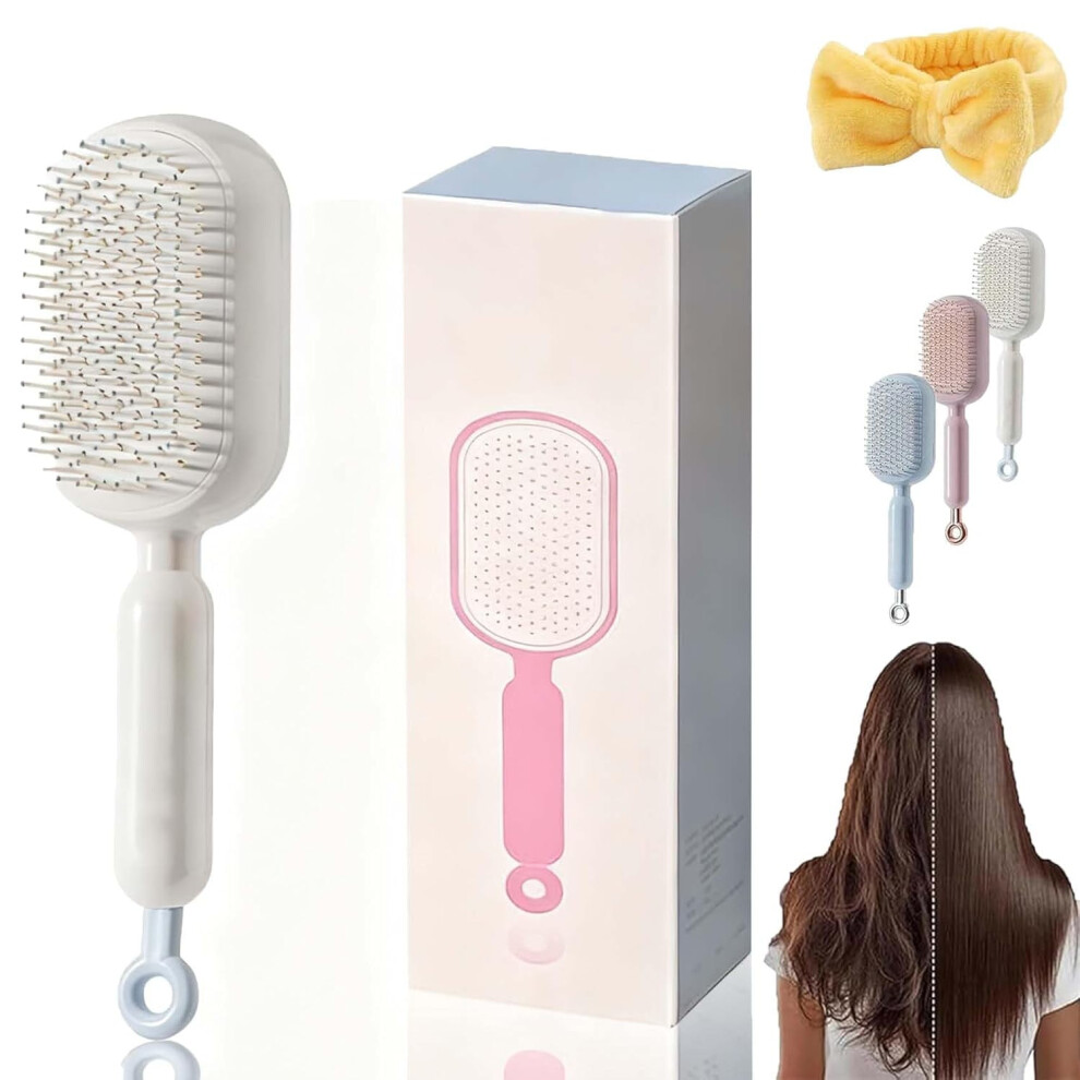 Retractable Cushion Massage Comb for Thick Curly Hair 1pc