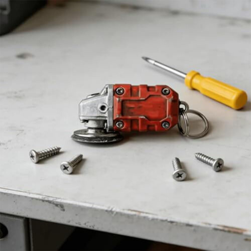 Μπρελόκ Mini Grinder, εμπνευσμένο από 2 σε 1 Μπρελόκ Mini Grinder: Πρακτικό εργαλείο λείανσης + 2