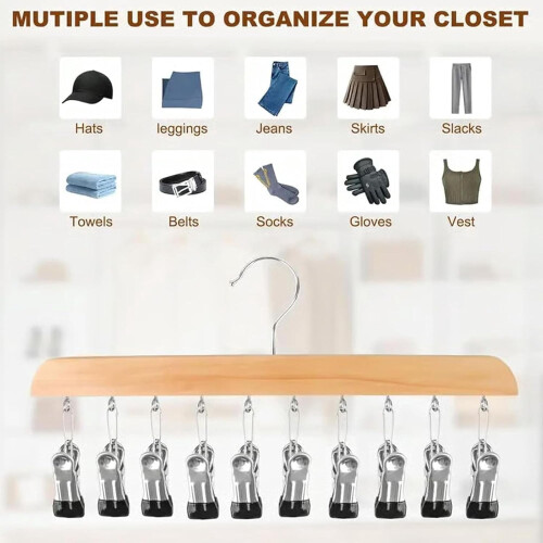 Organizzatore per armadio da appendere con 10 clip, regolabile. 2
