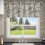 White Polyester Floral Curtain Valance 140x46cm 4