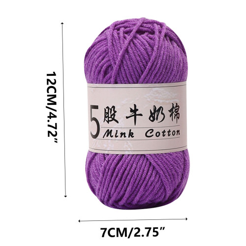 Μαλακό βαμβακερό νήμα 50g (356 γιάρδες) για πλέξιμο και πλέξη, χειροτεχνίες DIY, 2