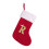 Monogramm-Weihnachtsstrumpf, roter Plüschstrumpf mit Manschette, 30 x 21 cm 2
