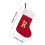 Monogramm-Weihnachtsstrumpf, roter Plüschstrumpf mit Manschette, 30 x 21 cm 3