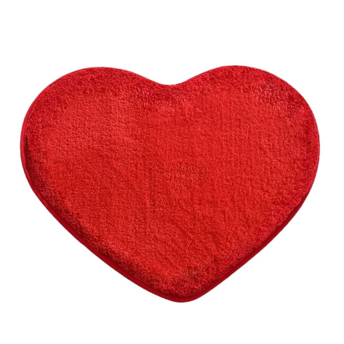 Herzförmiger Valentinstag-Teppich – Rote moderne Badematte 1
