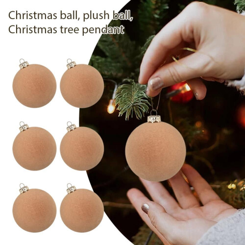Conjunto de 12 enfeites de Natal de pelúcia de 6 cm 1