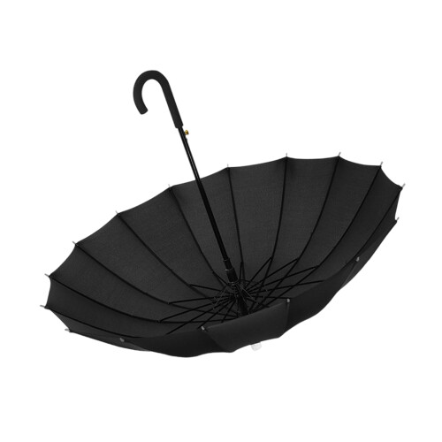 Heavy Duty Umbrella Long Handle Waterproof Fabric-Black