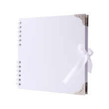 Hardcover Krafts Paper Photo Album Scrap Book Memory Book-White