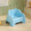 Taburete infantil de plástico con respaldo, apilable, 33x26,8x 1