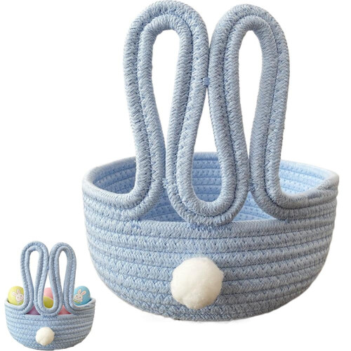 Rabbit Storage Basket – Cotton Rope, 20cm, 1 or 3 Pack