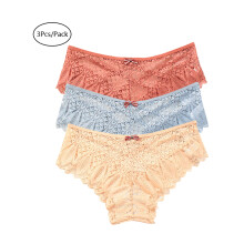 Womens 1/3 Packs Underwear Lace Solid Color Sexy Panties Briefs Plus Size S-5XL