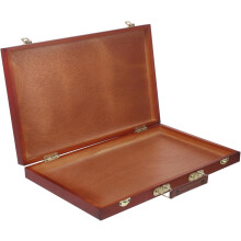 Trälåda för konstnärsmaterial med handtag 37x23cm