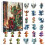 Drakenkerstadventskalender met 24 acrylversieringen 1