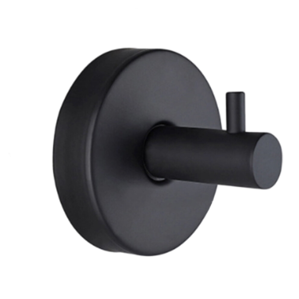 Stainless Steel Suction Hooks Black 2-Pack 968604403491