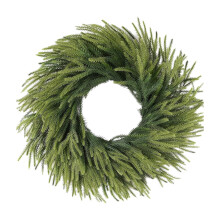 Couronne de Noël en caoutchouc souple, aiguilles artificielles flexibles pour décoration DIY, 30-45 cm, intérieur/extérieur, compatible avec les