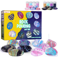 Kit de peinture sur galets phosphorescents pour enfants de 6 à 12 ans