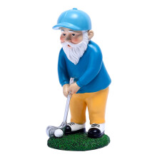 Golfer Garden Gnome Statue Resin Outdoor Decoration