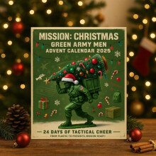 Grön armé adventskalender 2025 – Akrylsoldat
