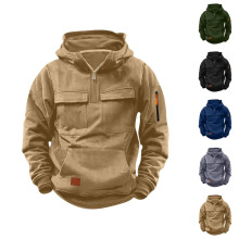 Hoodies For Boys Casual Quarter Zip Pullover Tractical Long Sleeve Outdoor Athletic Youth Sweathshirt Sports Hoodie
