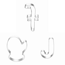 4-Zoll-Weihnachtsplätzchenausstecher-Set aus Edelstahl