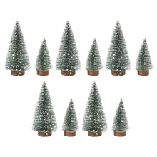 Set mini brazi de Crăciun artificiali durabili, 10 bucăți