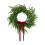 Heart-Shaped Christmas Wreath with Red Ribbon Bow 1
