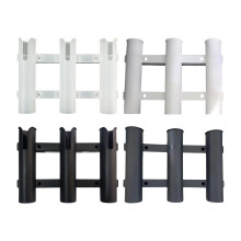 Soporte para cañas de pescar de kayak con montaje lateral de 3 tubos