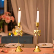 Gold Iron Candlestick Holder 24 cm European Style