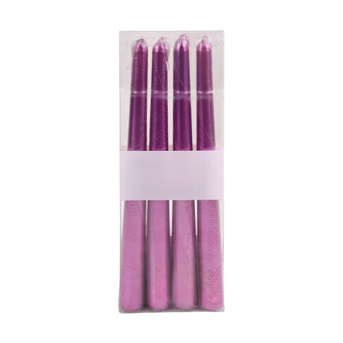 Conjunto de 4 velas cônicas de 25 cm (10 polegadas) para decoração de casamento e casa.