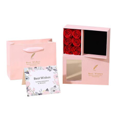 Coffret cadeau de bijoux roses 6,1 x 2,7 x 4,5 pouces