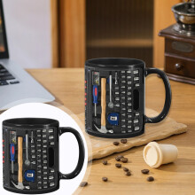 Mug Boîte à outils de mécanicien en céramique noire, 325 ml