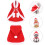 Roter Haustierumhang Weihnachtskostüm Poncho 1 Stück 1