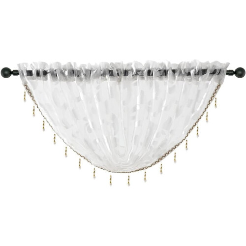 White Organza Waterfall Valance 57x37 in