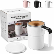 Taza de café autoagitadora con indicador de temperatura (384 ml)