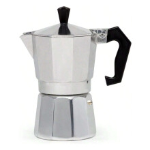 Moka Pot koffiezetapparaat voor op het fornuis, 3 kopjes, zilverkleurig