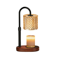 Lampe chauffe-bougie électrique noire avec minuterie
