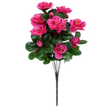 Bouquet d'azalées et de primevères en soie (1 pièce)