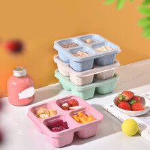 Boîte à goûter Bento à 4 compartiments, lot de 4
