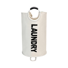 90L Freestanding Laundry Basket Collapsible White