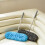 Plumeau en microfibre bleu extensible, lavable et réutilisable 1