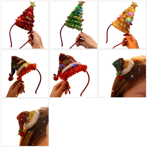 Glowing In Dark Holiday Headpiece-1 Christmas tree hea 1