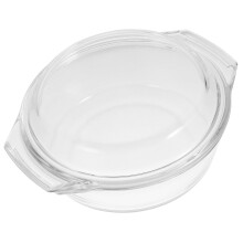 Doorzichtige glazen ovenschaal met deksel, 0,7 liter