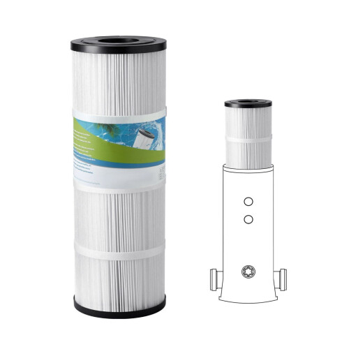 4,5 m² spabadfilterpatron med trilobal plissering