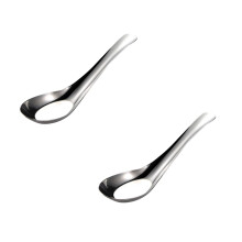 Asiatische Suppenlöffel aus Edelstahl, 2er-Set