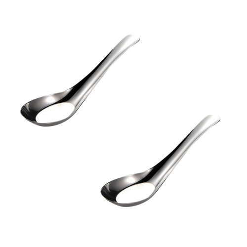 Juego de 2 cucharas soperas de acero inoxidable