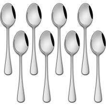 8-teiliges Set roségoldener Kaffeelöffel, 12 cm, Edelstahl