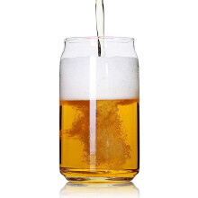 Verre à bière en forme de canette de 59 cl (20 oz), en borosilicate, lot de 1