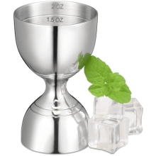 Cocktail-Jigger aus Edelstahl, 2 oz / 1 oz, doppelseitig