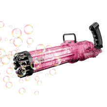 Máquina de bolhas elétrica YujiCraft com 21 furos, rosa